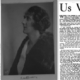 Newspaper clippings with a photo of Alma Whitaker and different illustrations.