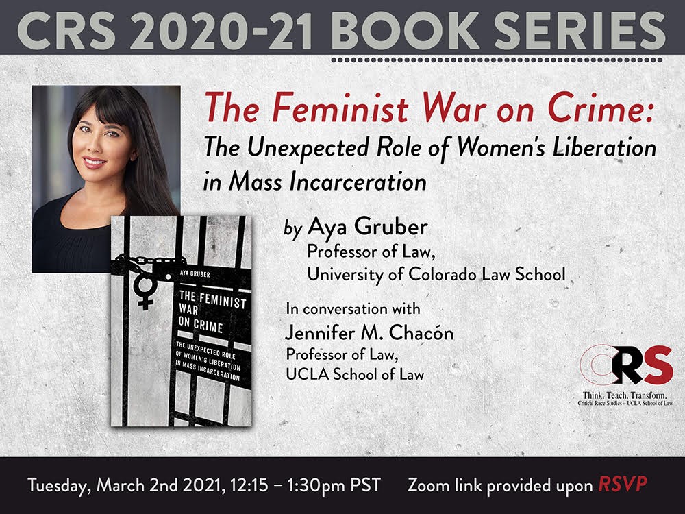 Graphic on cosponsored event, The Feminist War on Crime.