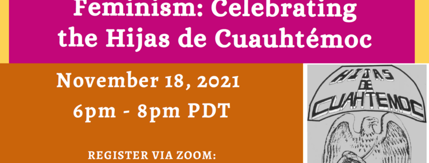 Graphic for "50 Years of Chicana Feminism"