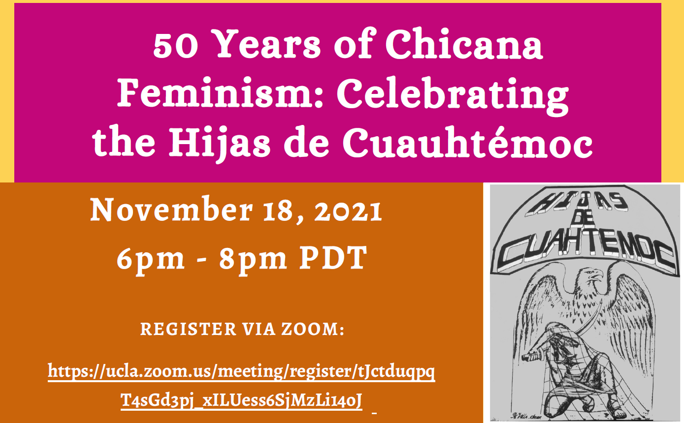 Graphic for "50 Years of Chicana Feminism"
