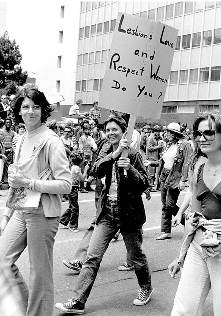 March against Briggs Initiative. Lesbian Schoolworkers Records, UCLA Library Special Collections.