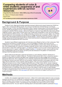 Survivors Allies Research Briefs