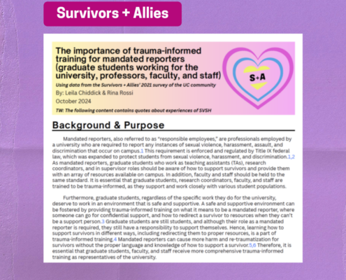 Survivors Allies Brief