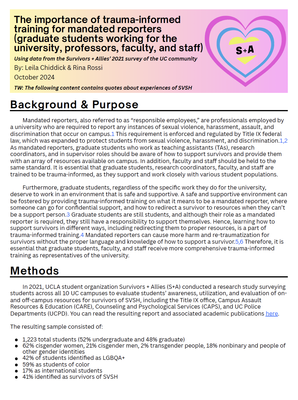 The Importance of Trauma-Informed Training for Mandated Reporters_ S+A Research Brief