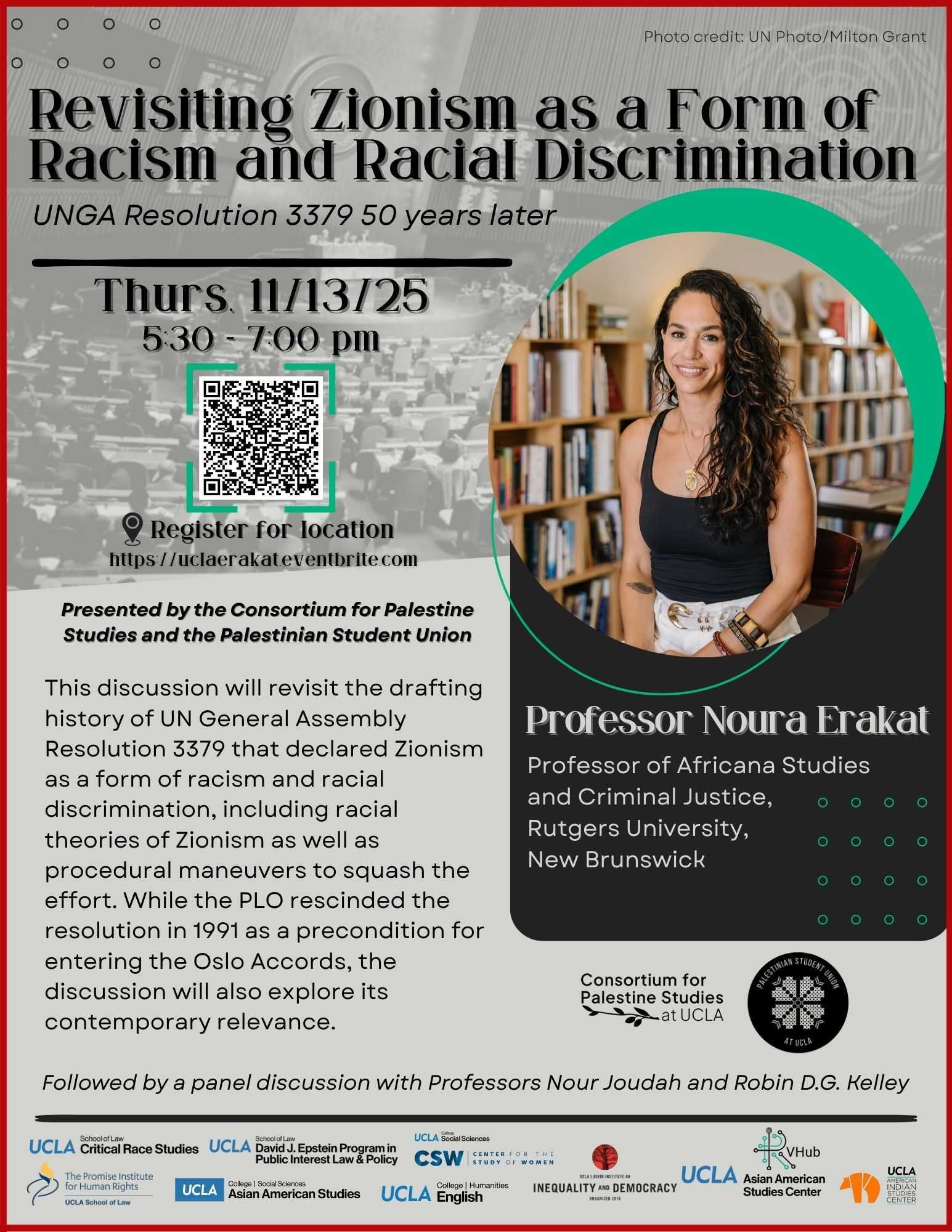 Professor Noura Erakat Lecture on 11/13/25