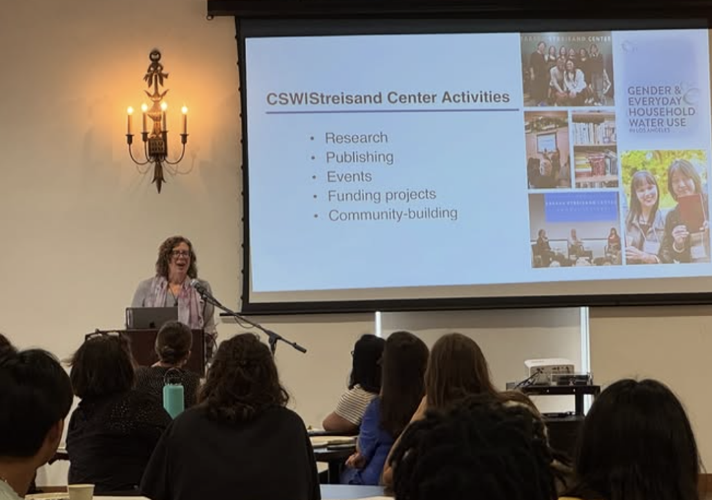Presenter shares REGEN network information to a group of people. 